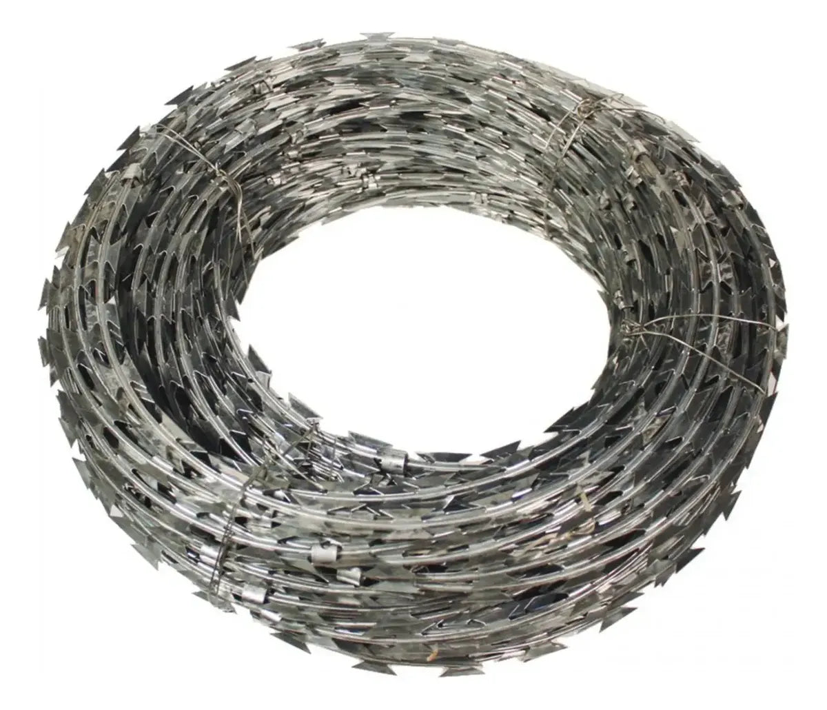 Rollo Alambre Puas Concertina Galvanizado 10mts 30cm