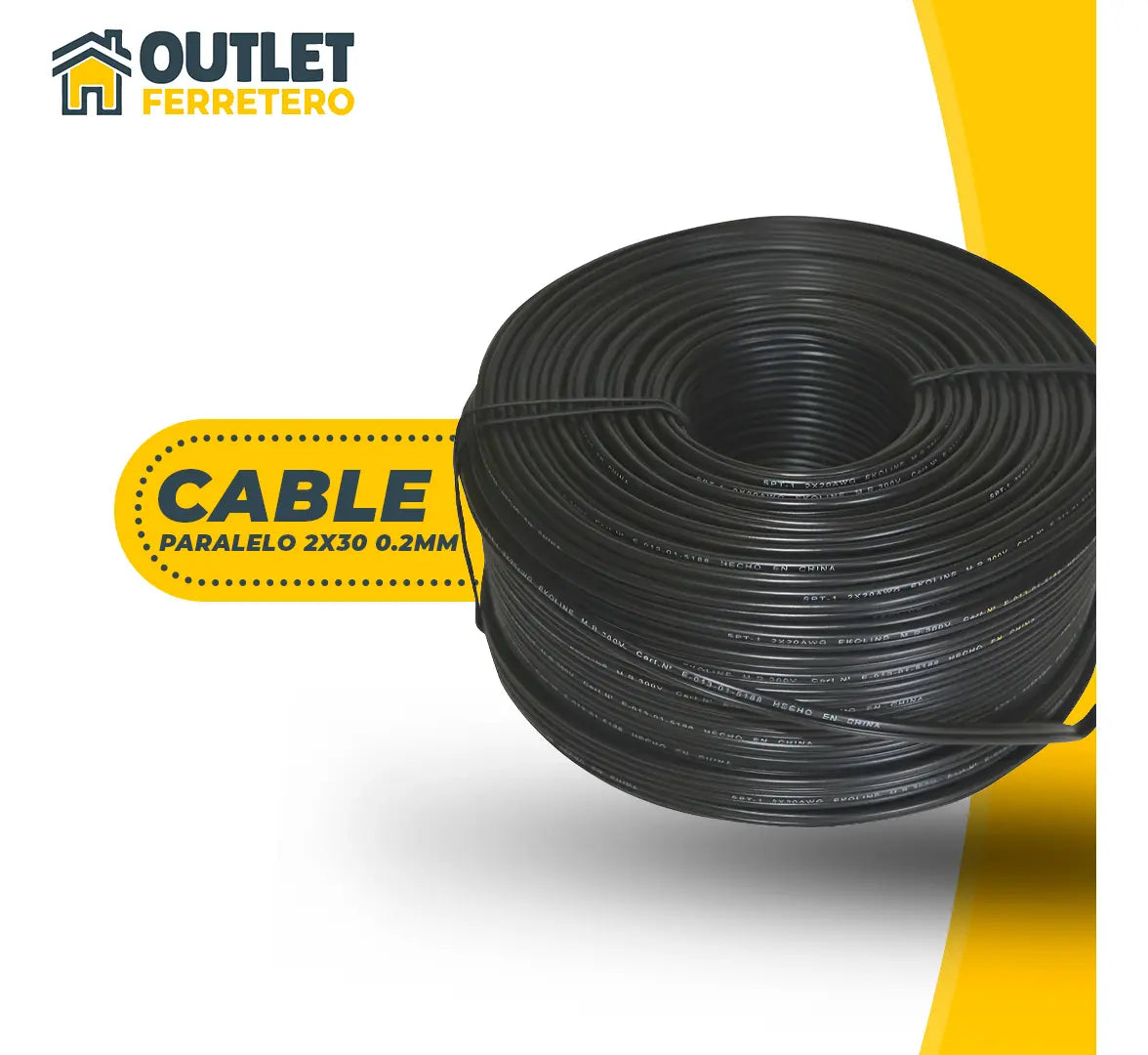 Cable Ulix Paralelo 2x30/0.2mm 100m Rollo