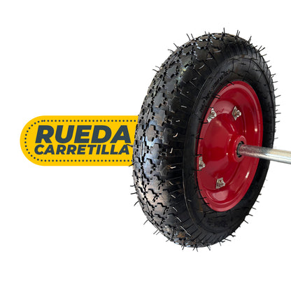 Rueda De Carretilla Inflable Con Pasador 350x8