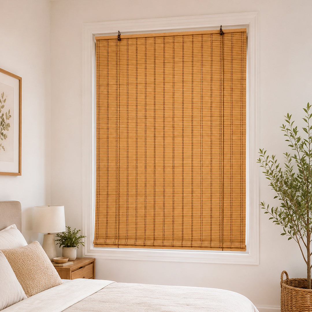 Cortina Roller de Bambú 120x200 Cm Persiana Enrollable Natural