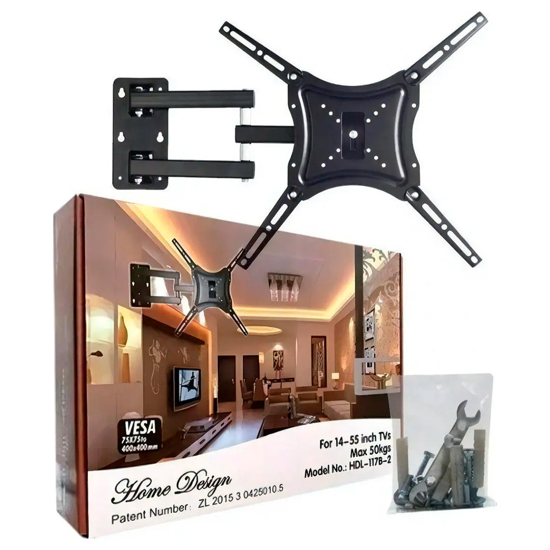 Soporte TV Pared 14 a 55 Pulgadas con Brazo Móvil Articulado Giratorio
