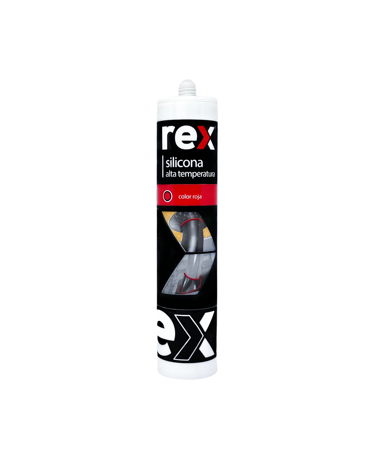 Silicona Roja Alta Temperatura Rex 300ml para Motor y Estufas | Pack 1 a 12 Unidades
