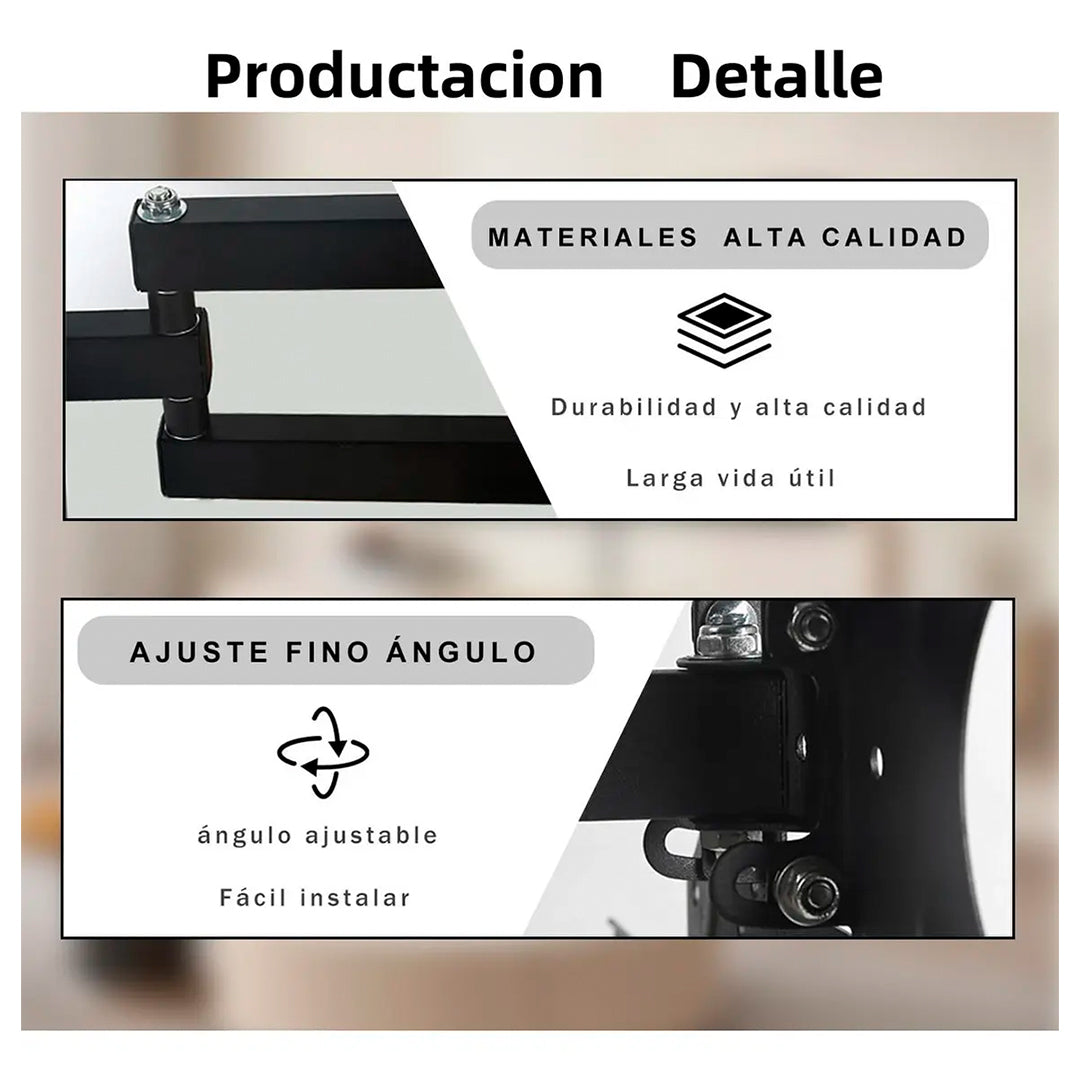 Soporte TV Pared 14 a 55 Pulgadas con Brazo Móvil Articulado Giratorio