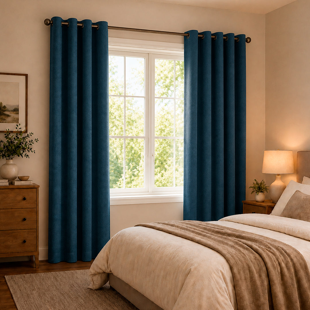 Cortina Blackout 100% Anti Luz 220x140 Cm 2 Paños para Dormitorio en 5 Colores