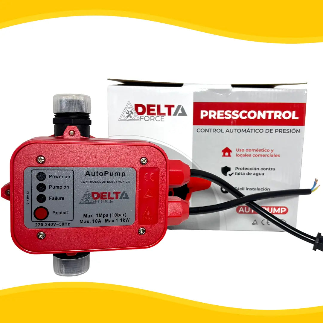 Presostato Automático Press Control para Bomba de Agua 0,5 a 1 HP 220V