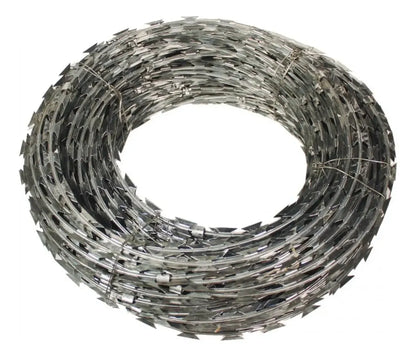 Rollo Alambre Puas Concertina Galvanizado 10mts 30cm