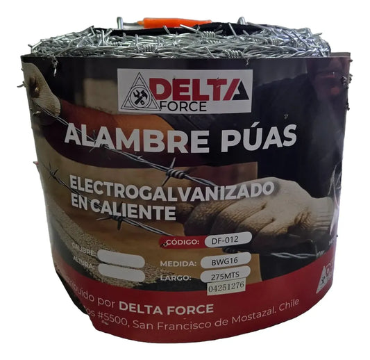 Alambre De Puas Rollo 16 X 275mts 12.5kg Galvanizado