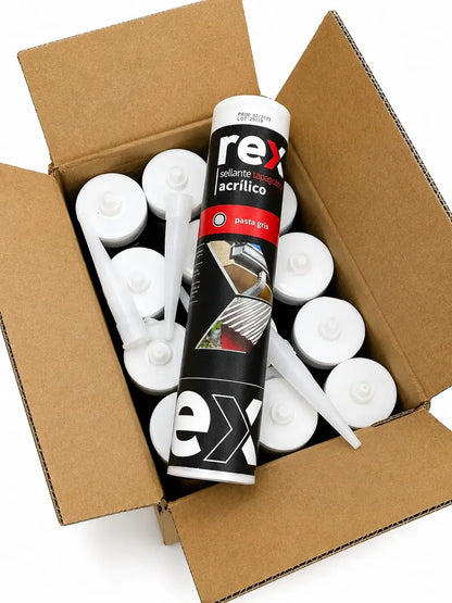 Silicona Tapagoteras Rex Gris 300ml Sellador para Techos y Canaletas | Pack 1 a 12 Unidades