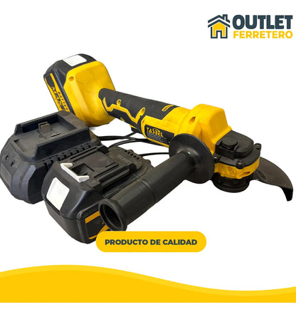Esmeril Angular Inalámbrico Portátil 4.5 + 2 Baterias