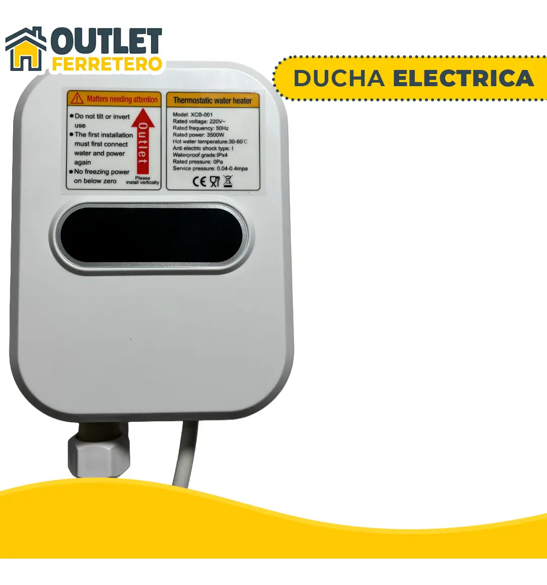Ducha Eléctrica Instantánea Tasbel 3.5kw 220v Termostática