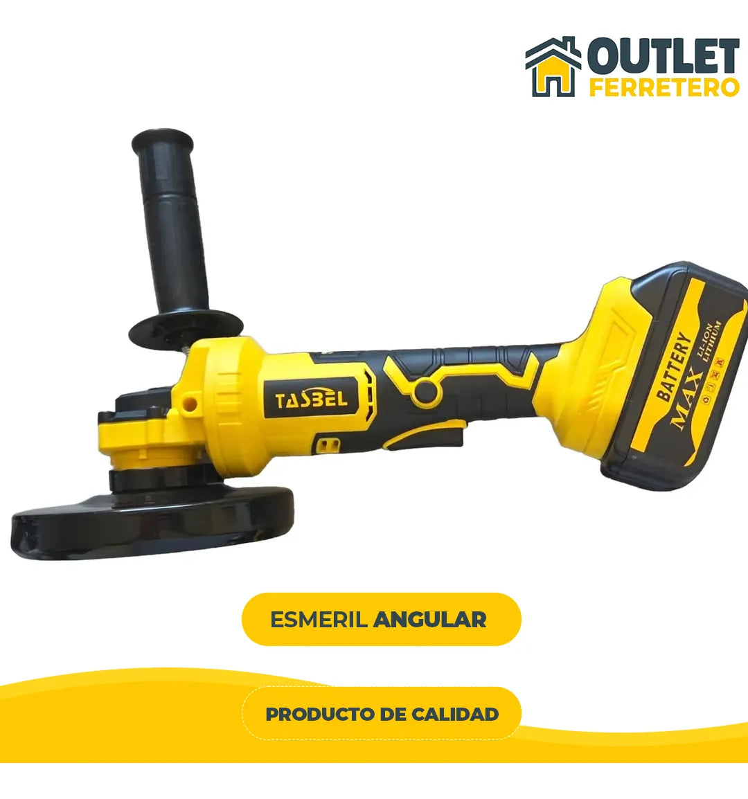 Esmeril Angular Inalámbrico Portátil 4.5 + 2 Baterias