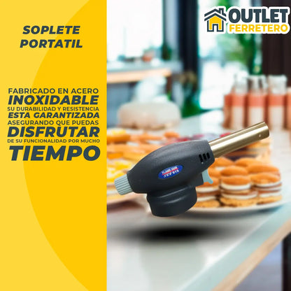 Soplete Cocina Gasfitería Repostería Recargable 1300°c
