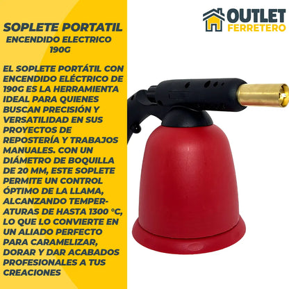 Soplete Gafiter Encendido Electrico 190g Portable
