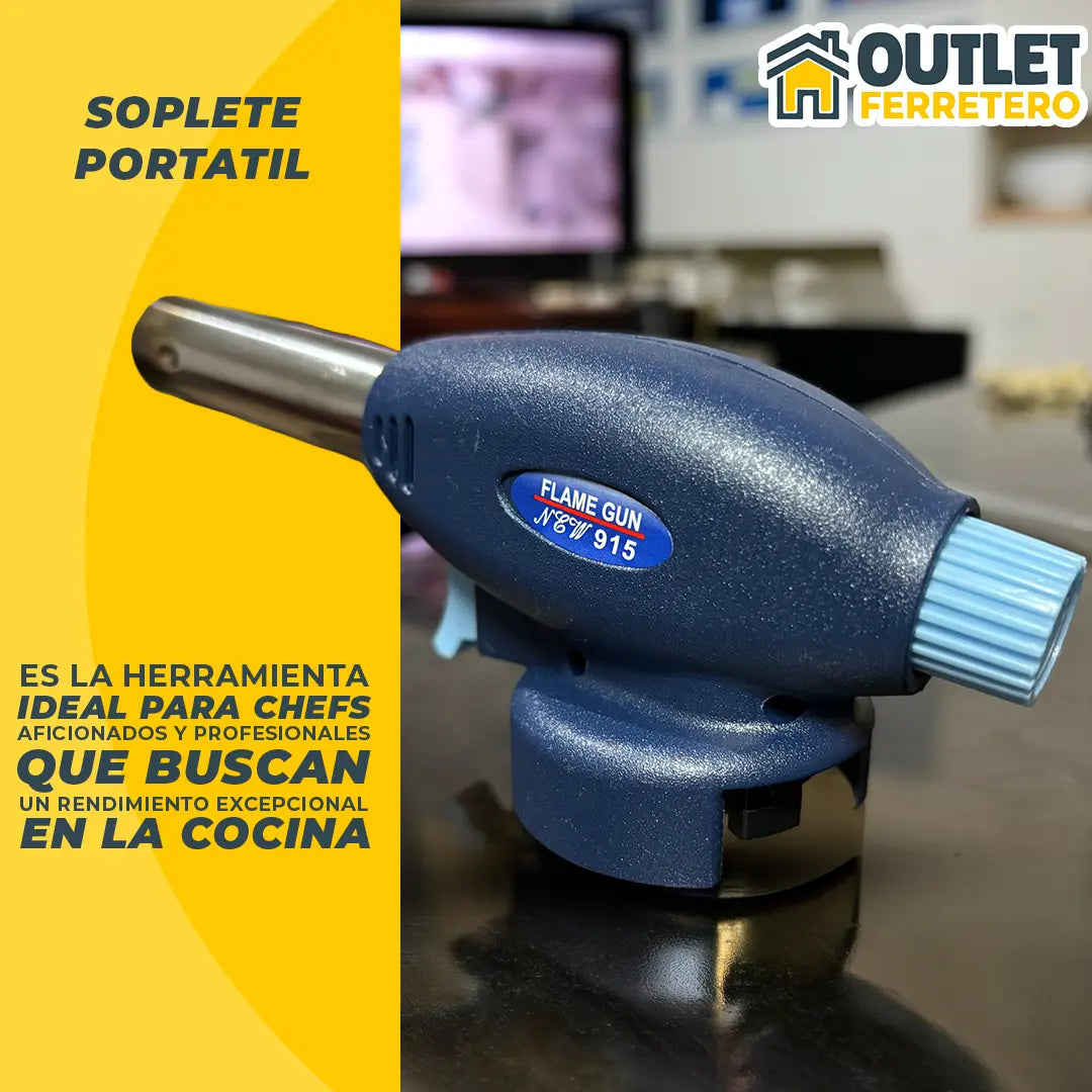 Soplete Cocina Gasfitería Repostería Recargable 1300°c
