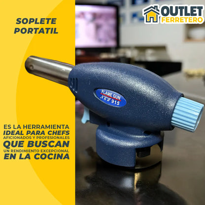 Soplete Cocina Gasfitería Repostería Recargable 1300°c