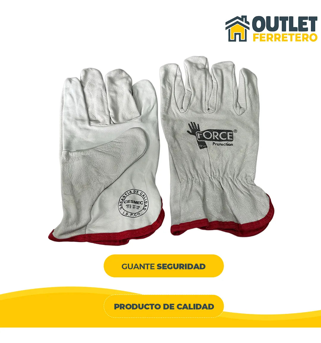 Guante Cabretilla De Cuero Resistente Talla 10 Pack 10und