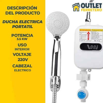 Ducha Eléctrica Instantánea Tasbel 3.5kw 220v Termostática