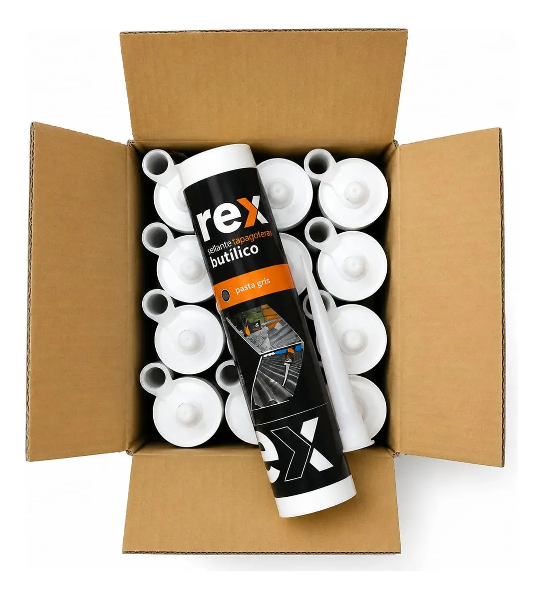 Silicona Butílica Tapagoteras Rex Gris 300ml Máxima Adherencia en Zinc | Pack 1 a 12 Unidades