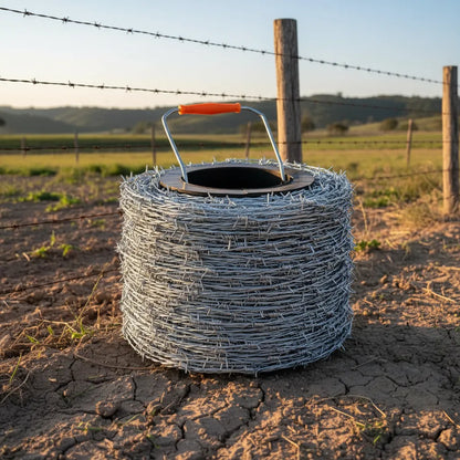 Alambre de Púas Galvanizado Rollo 275 Mts Calibre 16 (12,5 Kg) para Cercos