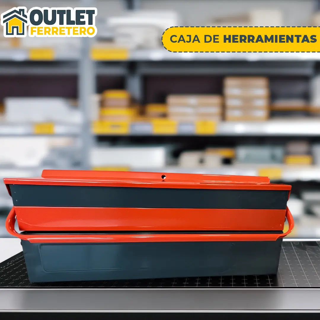 Caja de Herramientas 3 Niveles Desplegable 5 Compartimentos 53x21x21 Cm