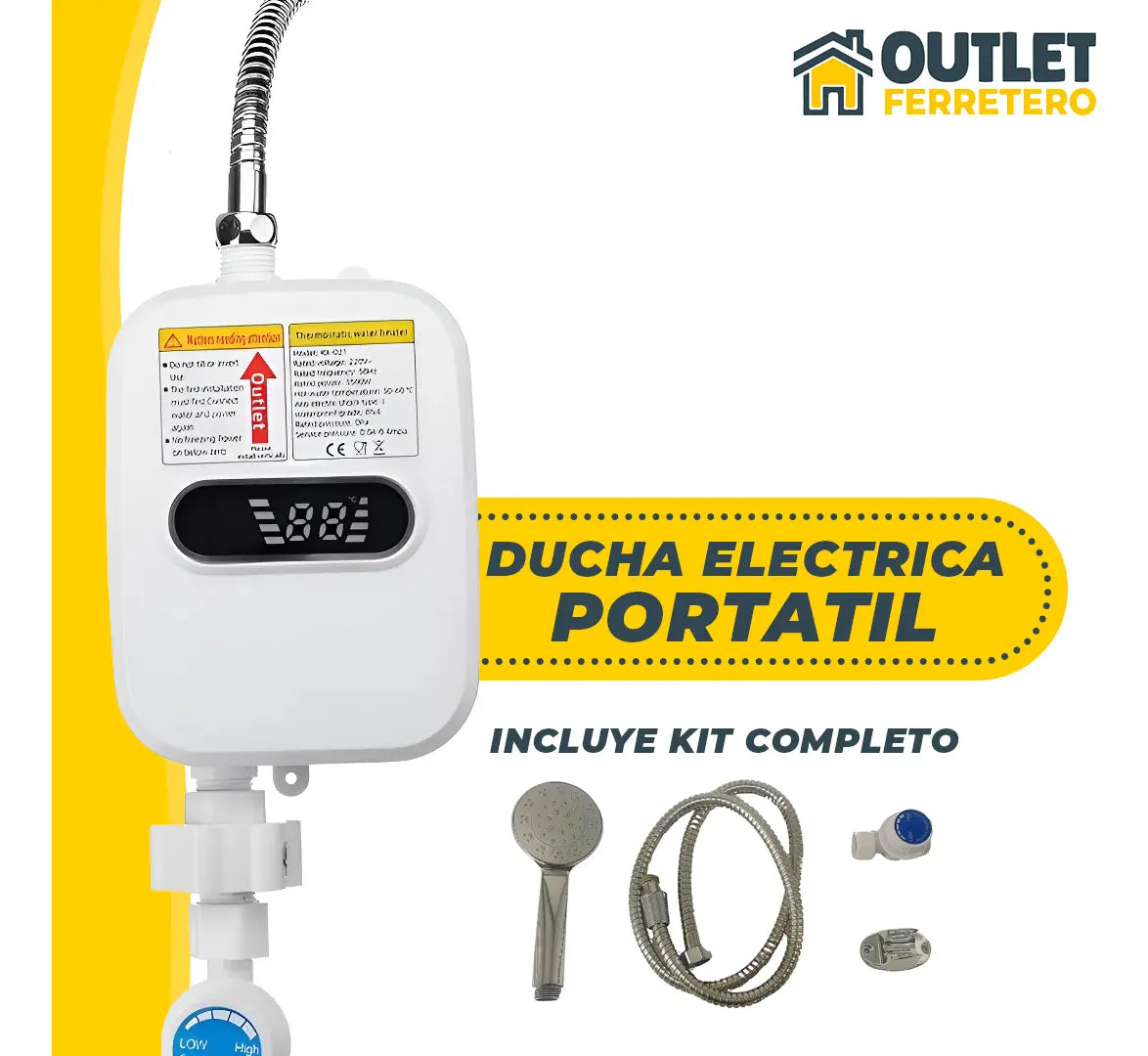 Ducha Eléctrica Instantánea Tasbel 3.5kw 220v Termostática