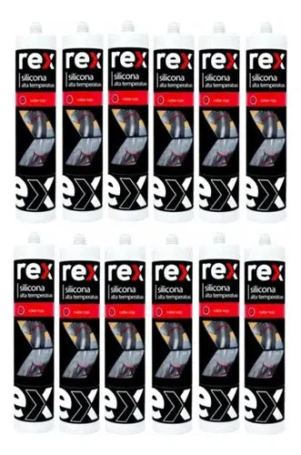 Silicona Roja Alta Temperatura Rex 300ml para Motor y Estufas | Pack 1 a 12 Unidades