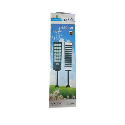 Foco Solar LED 1200W Exterior IP67 con Sensor de Movimiento y Control Remoto