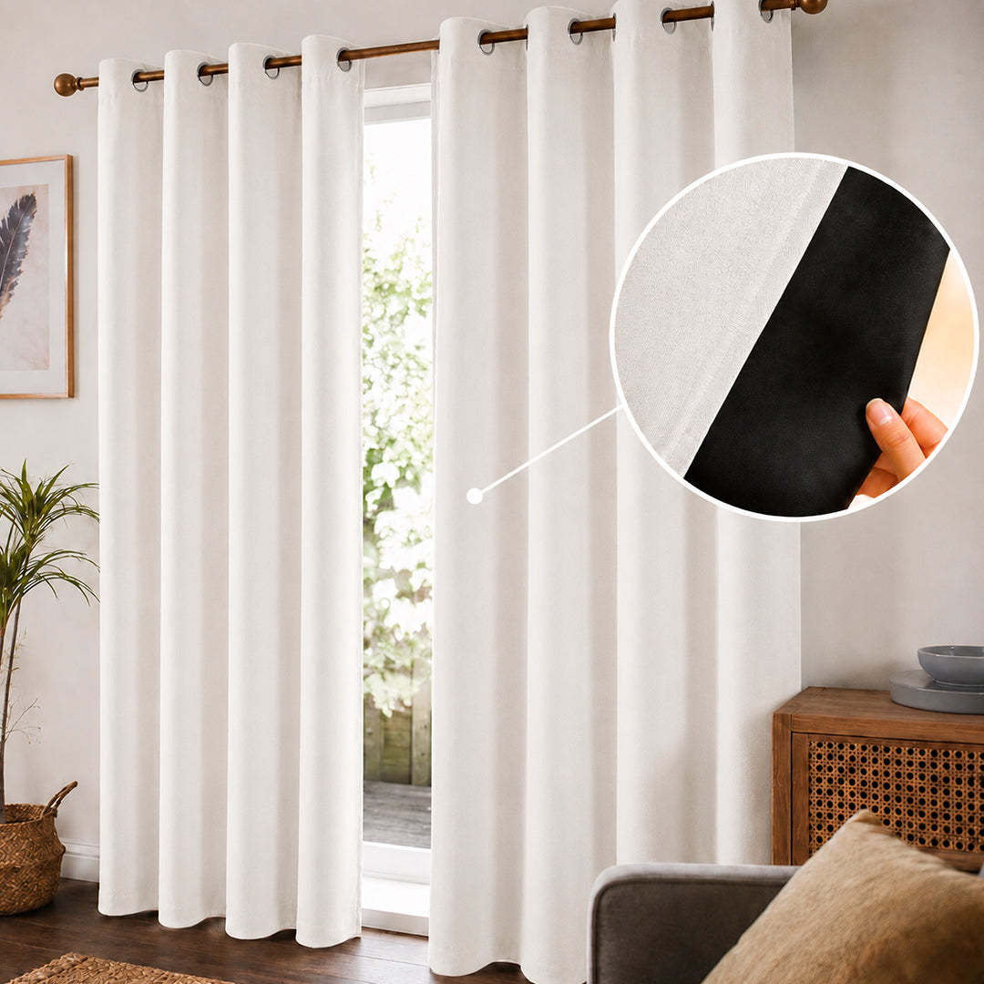 Cortina Blackout 100% Anti Luz 220x140 Cm 2 Paños para Dormitorio en 5 Colores
