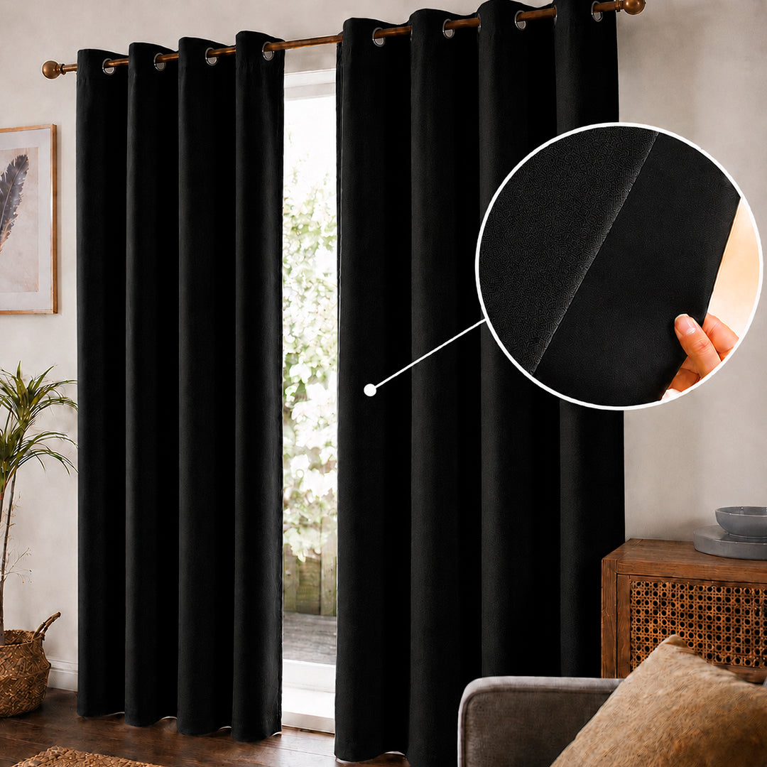 Cortina Blackout 100% Anti Luz 220x140 Cm 2 Paños para Dormitorio en 5 Colores