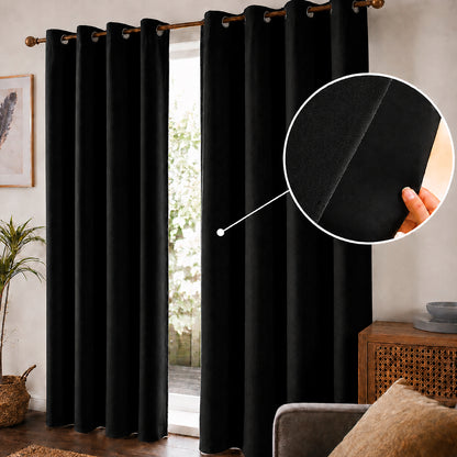 Cortina Blackout 100% Anti Luz 220x140 Cm 2 Paños para Dormitorio en 5 Colores