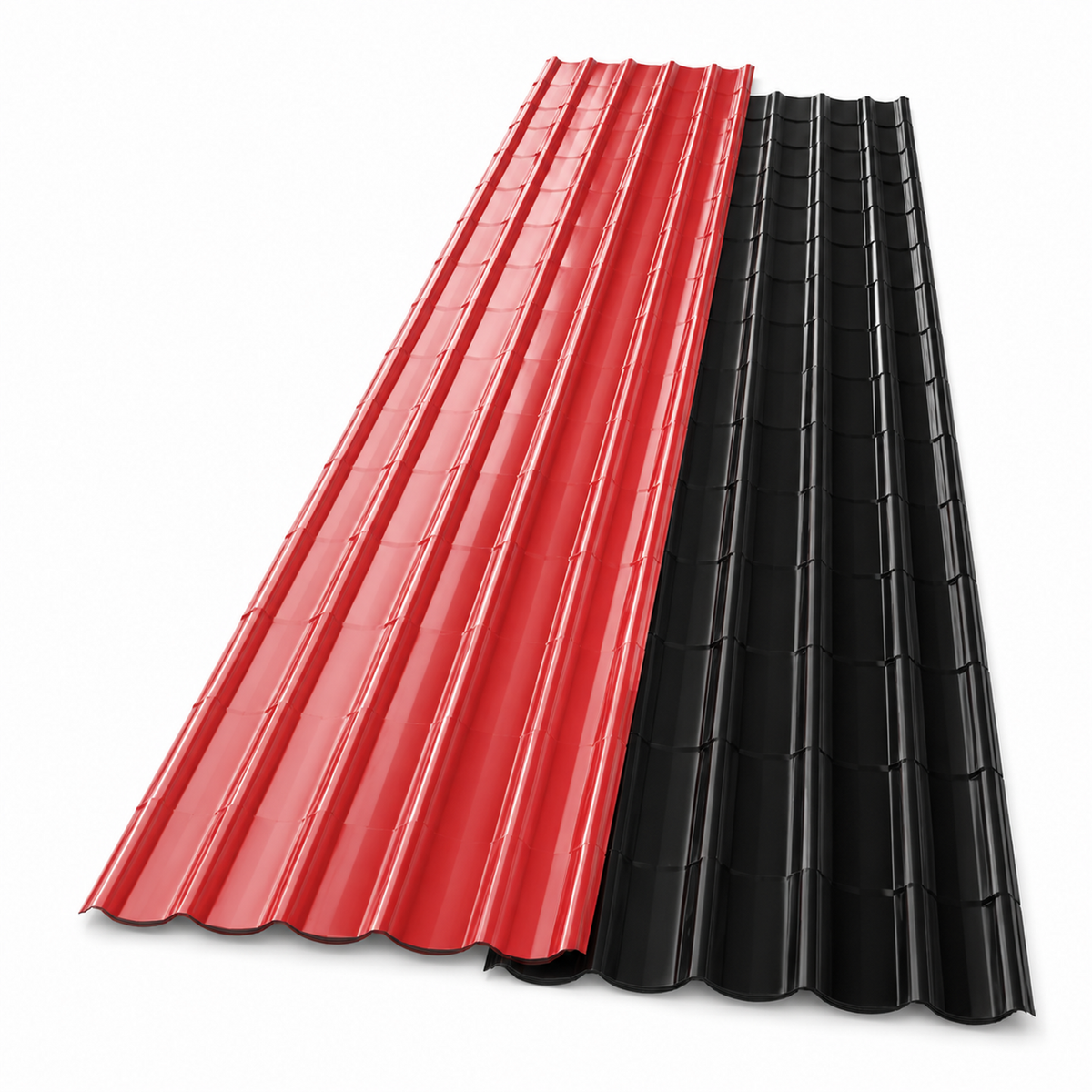Teja Continua Curva Acero 3,60 x 0,90 Mts para Techo | Negra o Roja Colonial