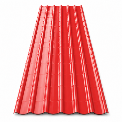 Teja Continua Curva Acero 3,60 x 0,90 Mts para Techo | Negra o Roja Colonial