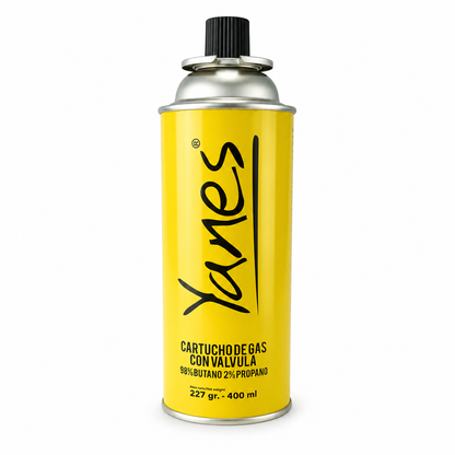Gas Butano Yanes 227 Grs Cartucho para Soplete y Cocinilla | Pack 1 a 28 Unidades