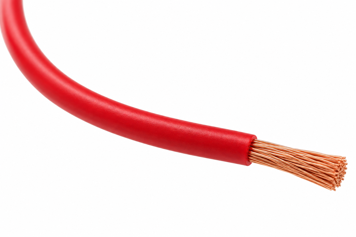 Cable Libre de Halógeno 2,5 mm Rojo Flexible Rollo 100 m Certificado
