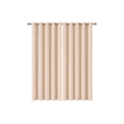Cortina Blackout 100% Anti Luz 220x140 Cm 2 Paños para Dormitorio en 5 Colores