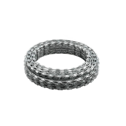 Concertina Galvanizada 10 Mts x 30 Cm Alambre de Púas para Seguridad Perimetral